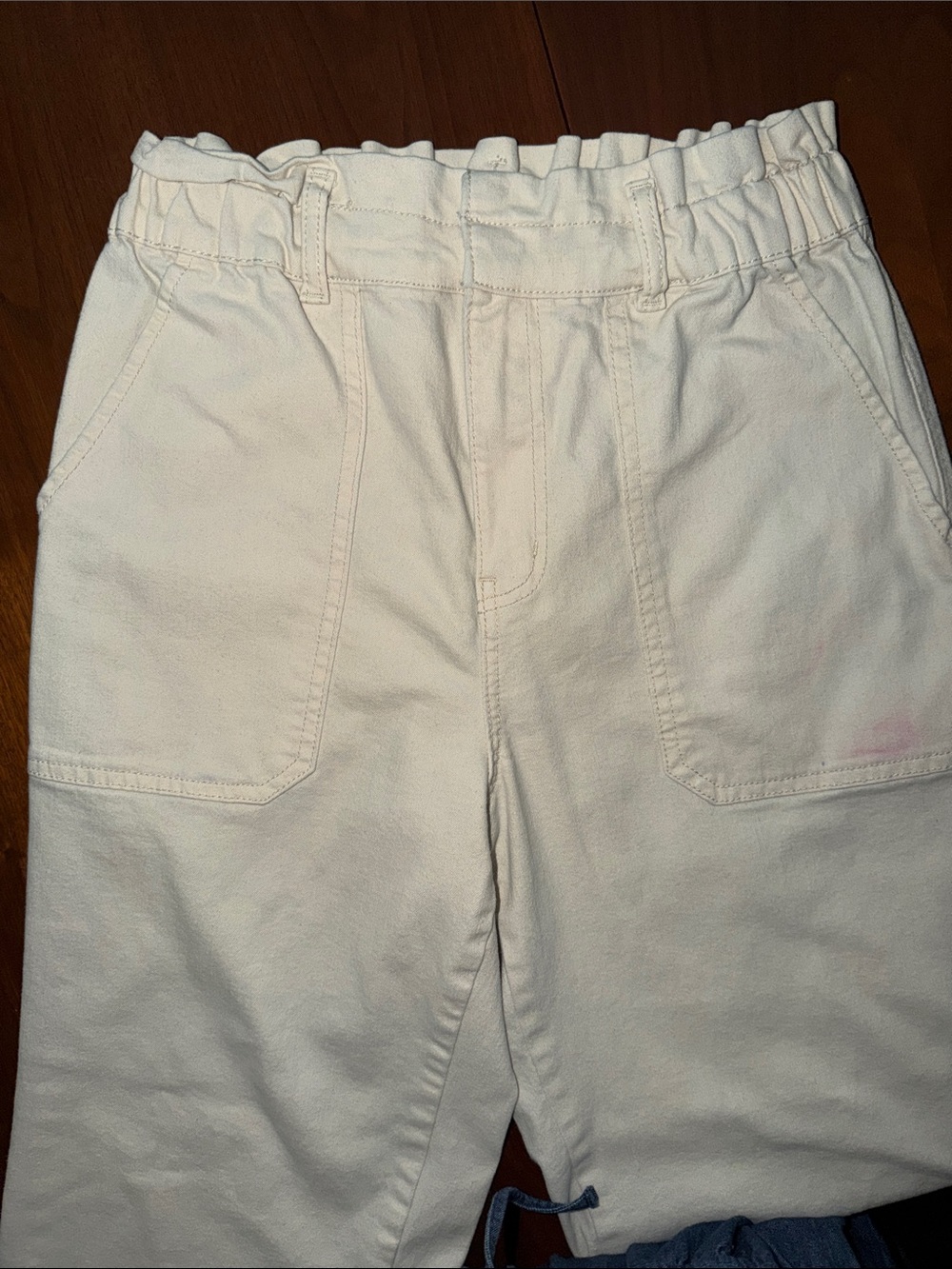 Women’s Time and Tru Cream Elastic-Waist Utility Pants